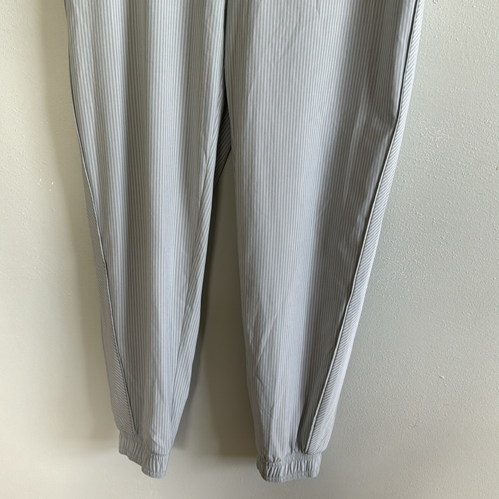 Athleta white  Gray green striped Track Joggers - Picture 5 of 13